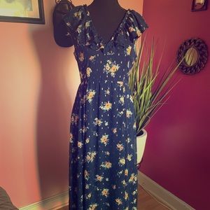 Floral print maxi dress